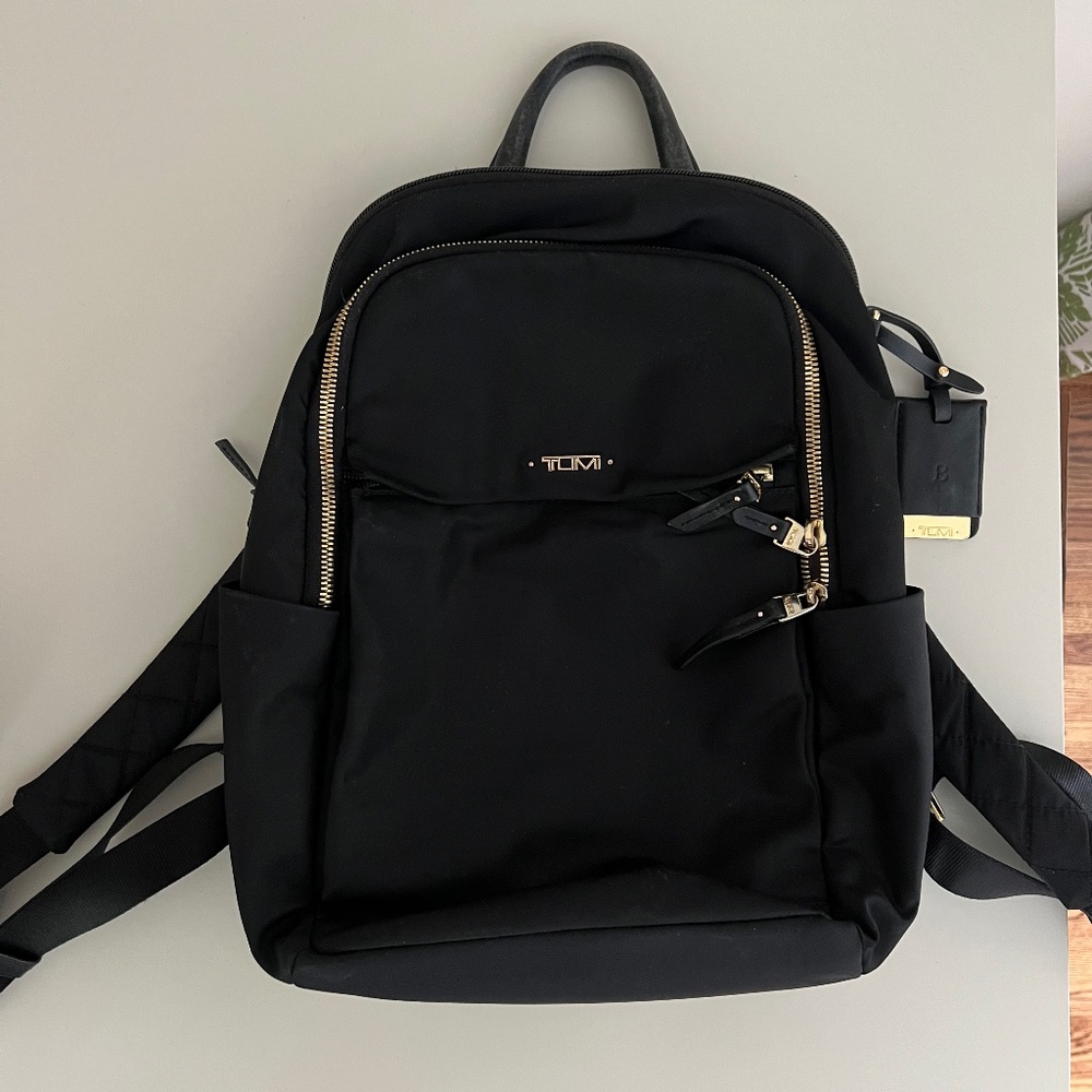 Tumi Voyageur Black Daniella Nylon Backpack - Black Work Bag - Travel Backpack